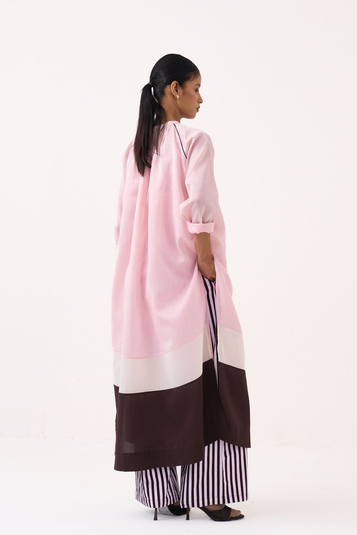 Panel Gather Neck Tunic Set
