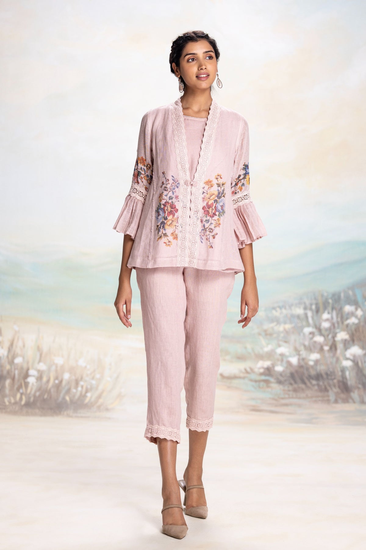 Vintage Rosa Tree Rose Jacket Set