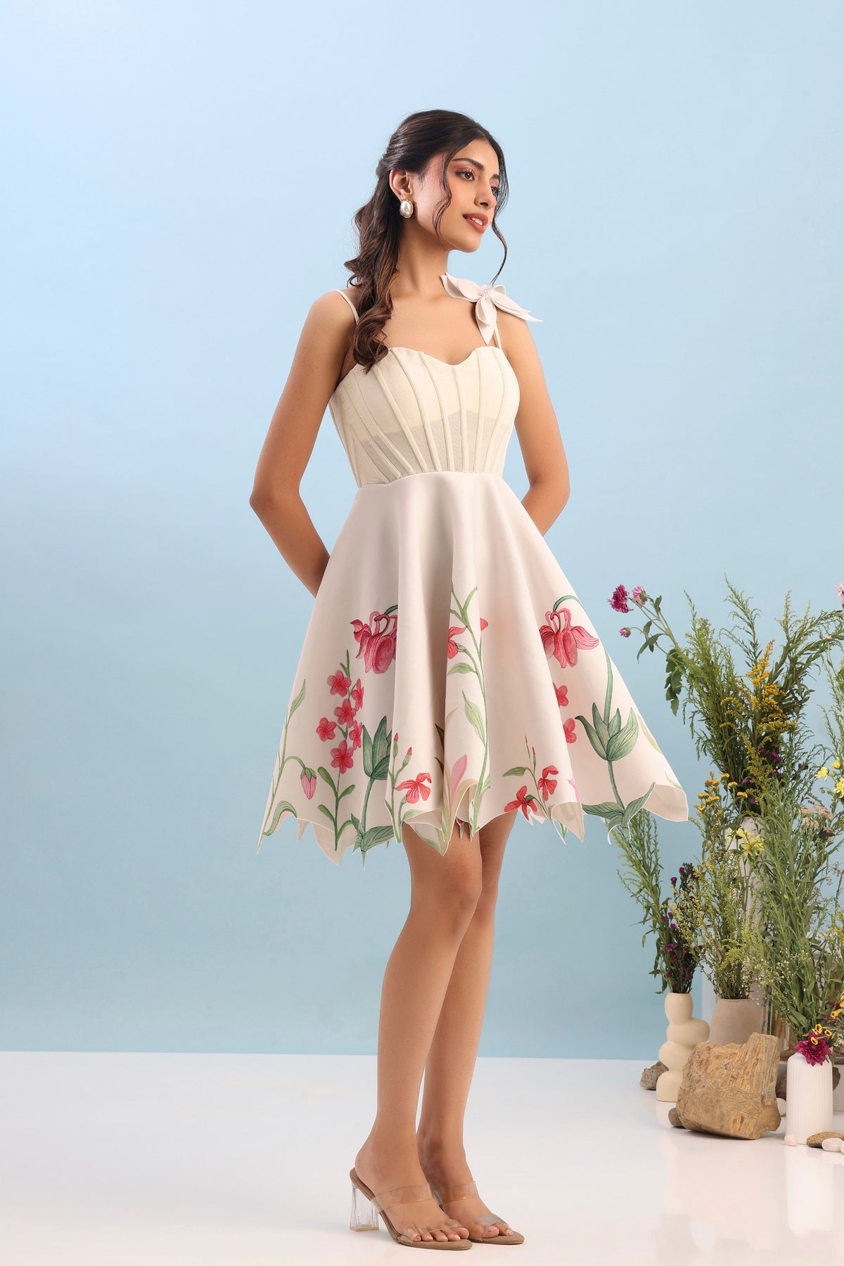 Corset Body Short Printed Dress