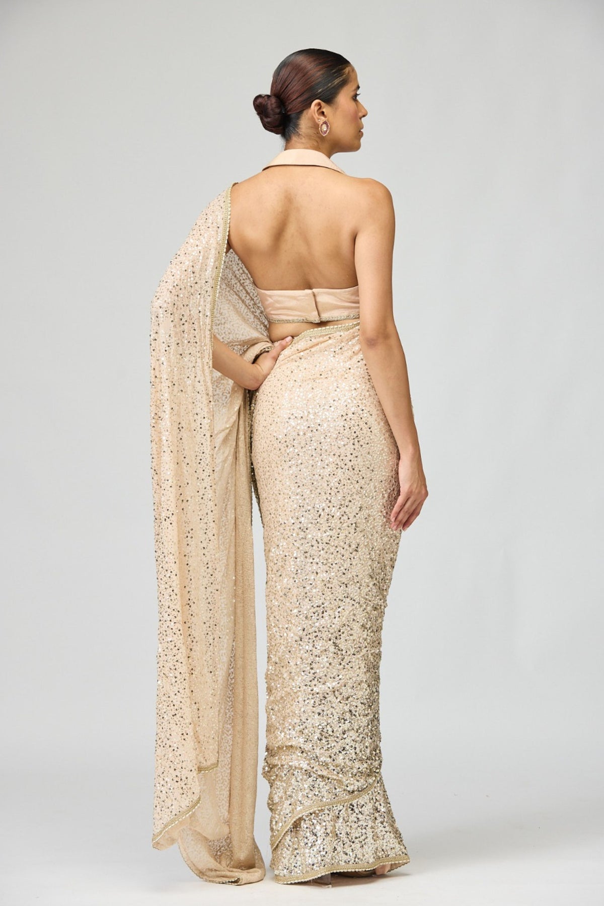 Ggt Embellished Saree Set