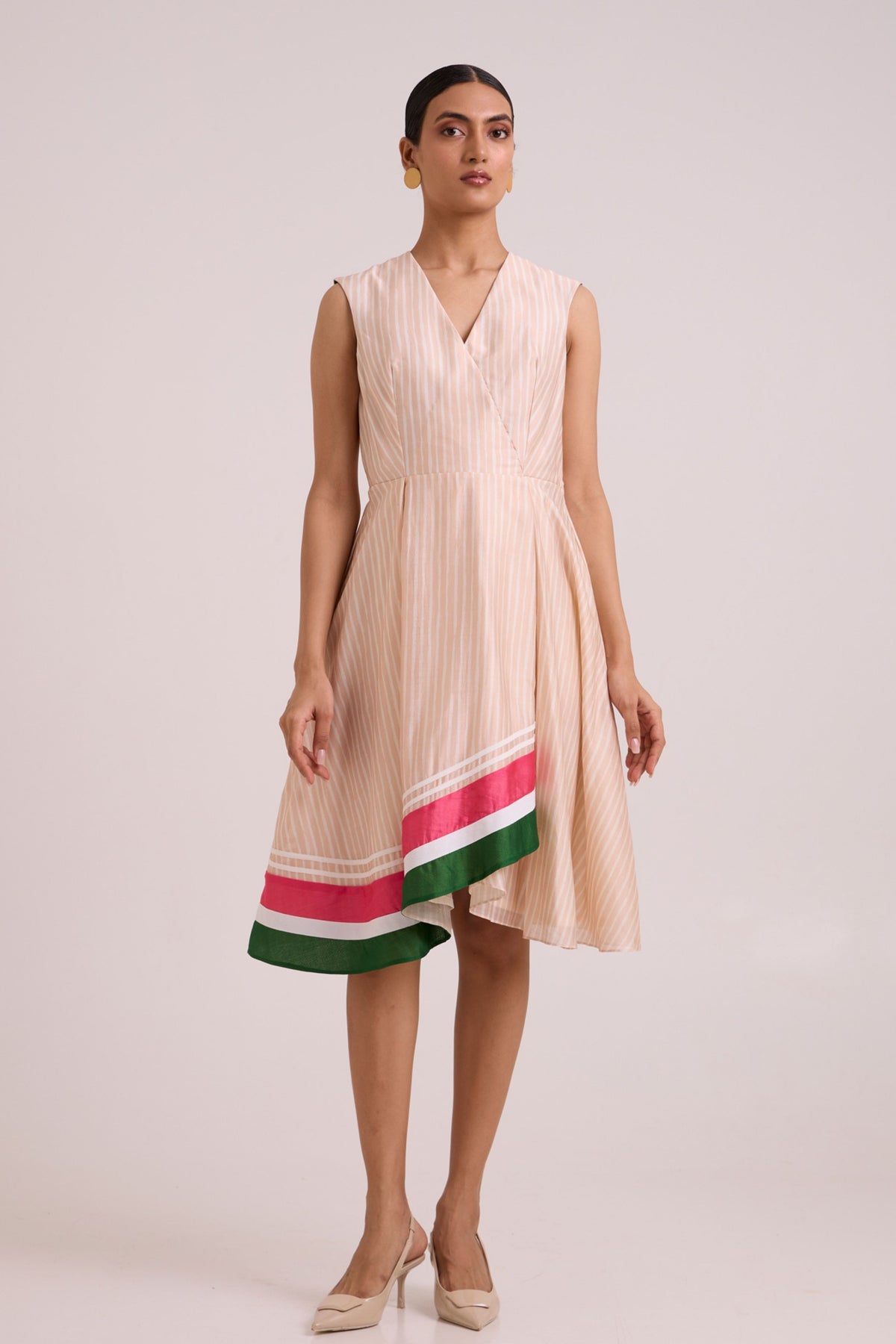 Bambi Almond Striped Cruise Dress