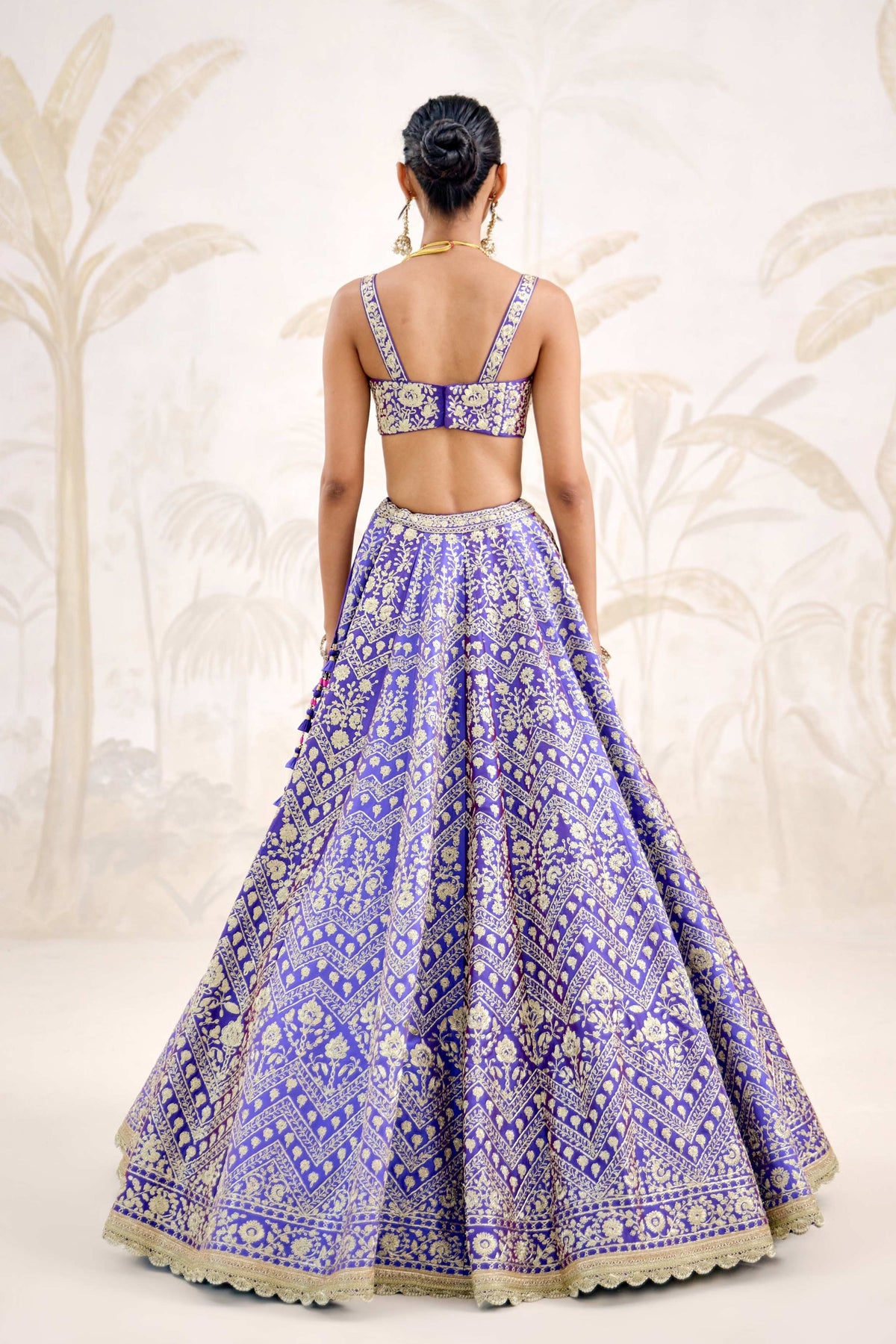Purple Blue Lehenga Set
