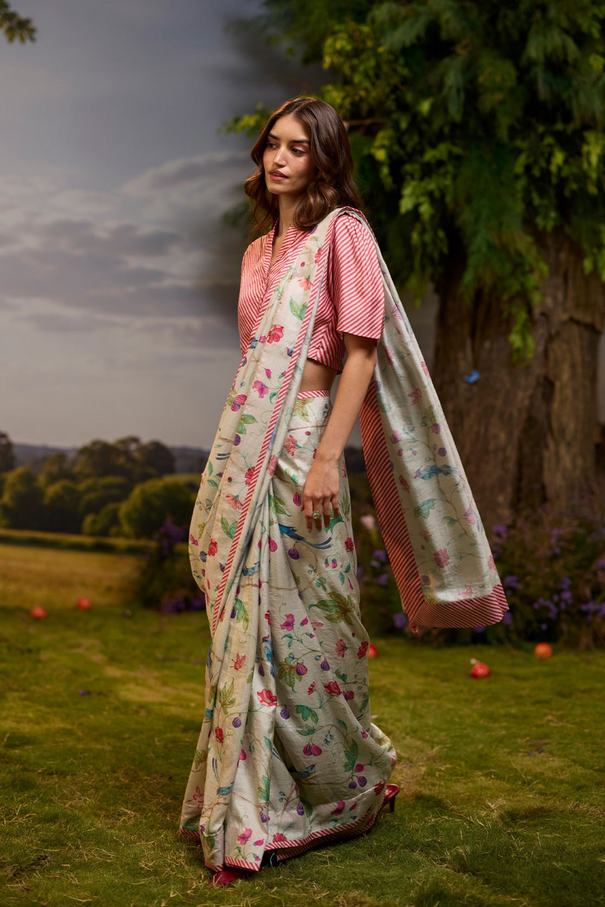 Fig n Fable Ivory Saree