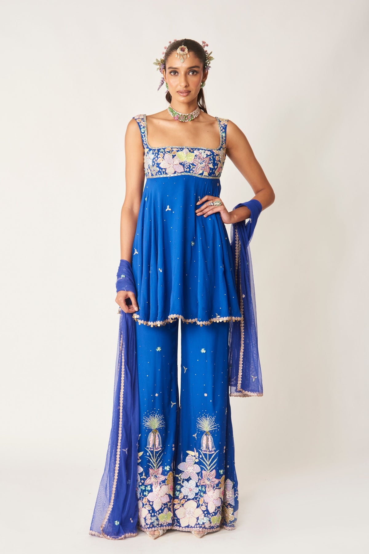 Bleuciel Blue Sharara Set