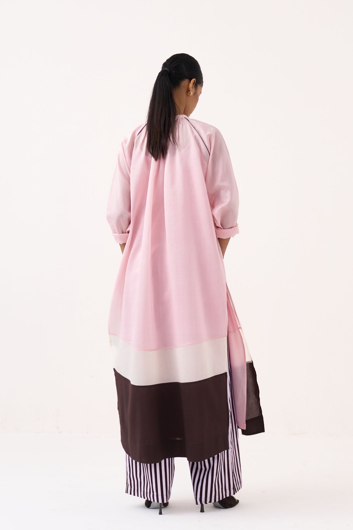 Panel Gather Neck Tunic Set
