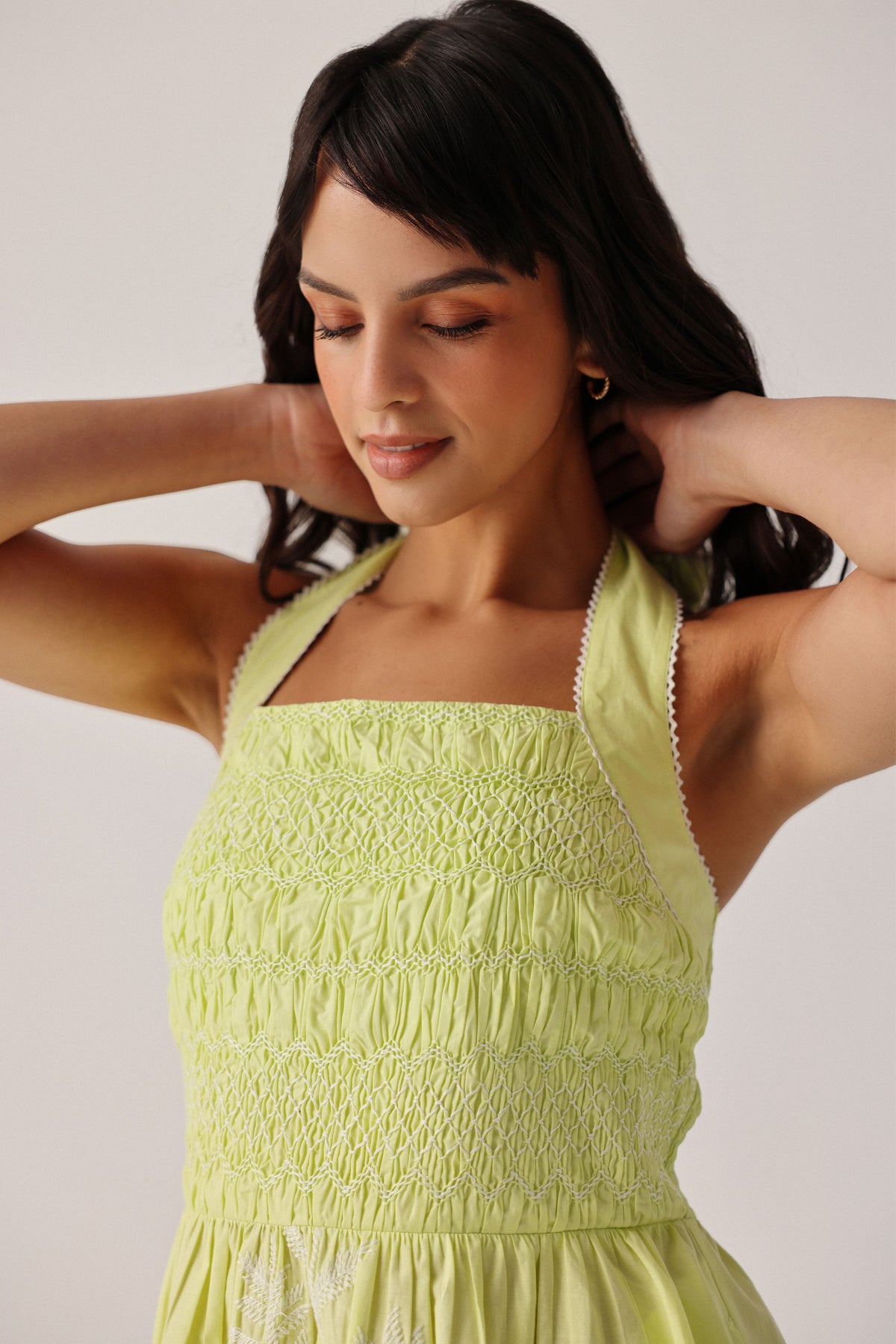 Lime Hazel Midi Dress