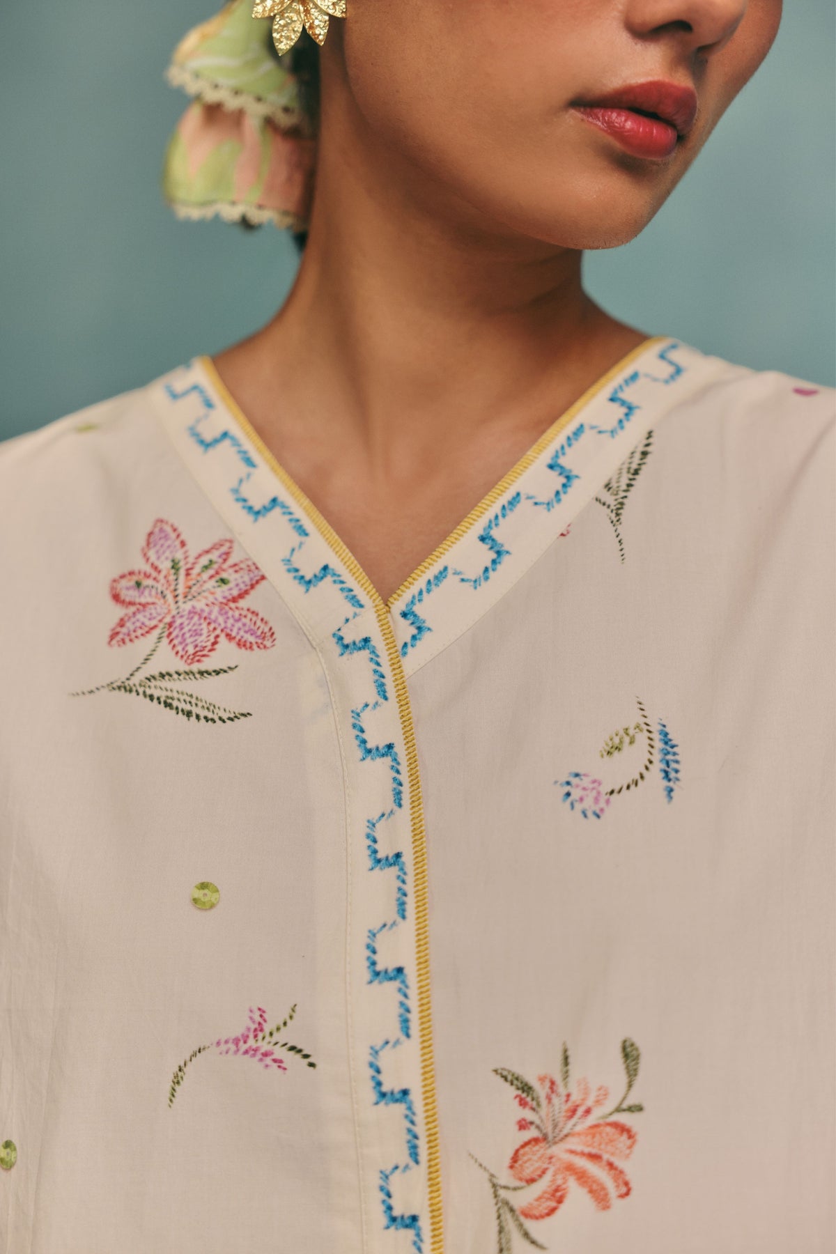Hibiscus Kurta Set