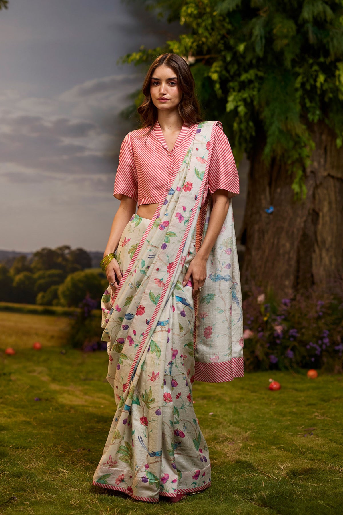 Fig n Fable Ivory Saree