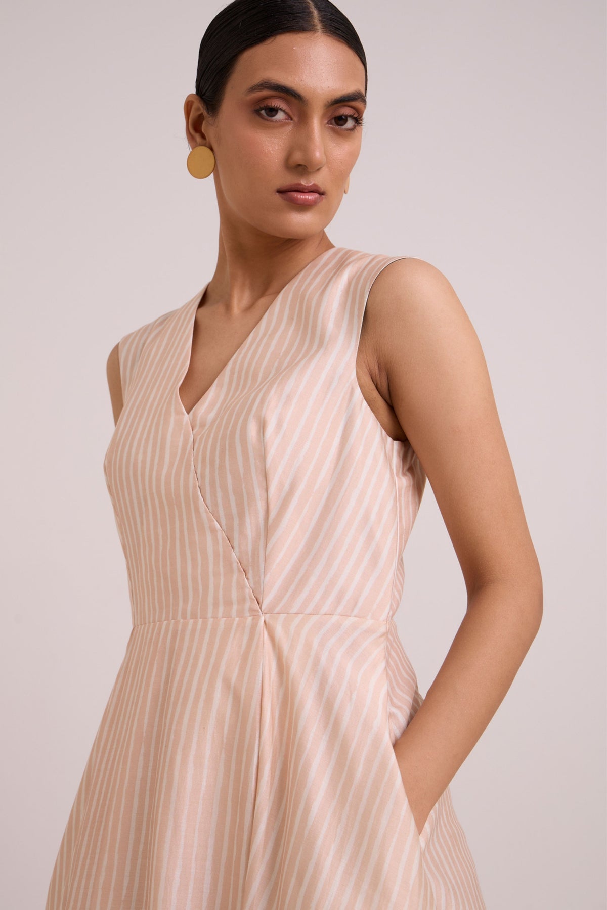 Bambi Almond Striped Cruise Dress