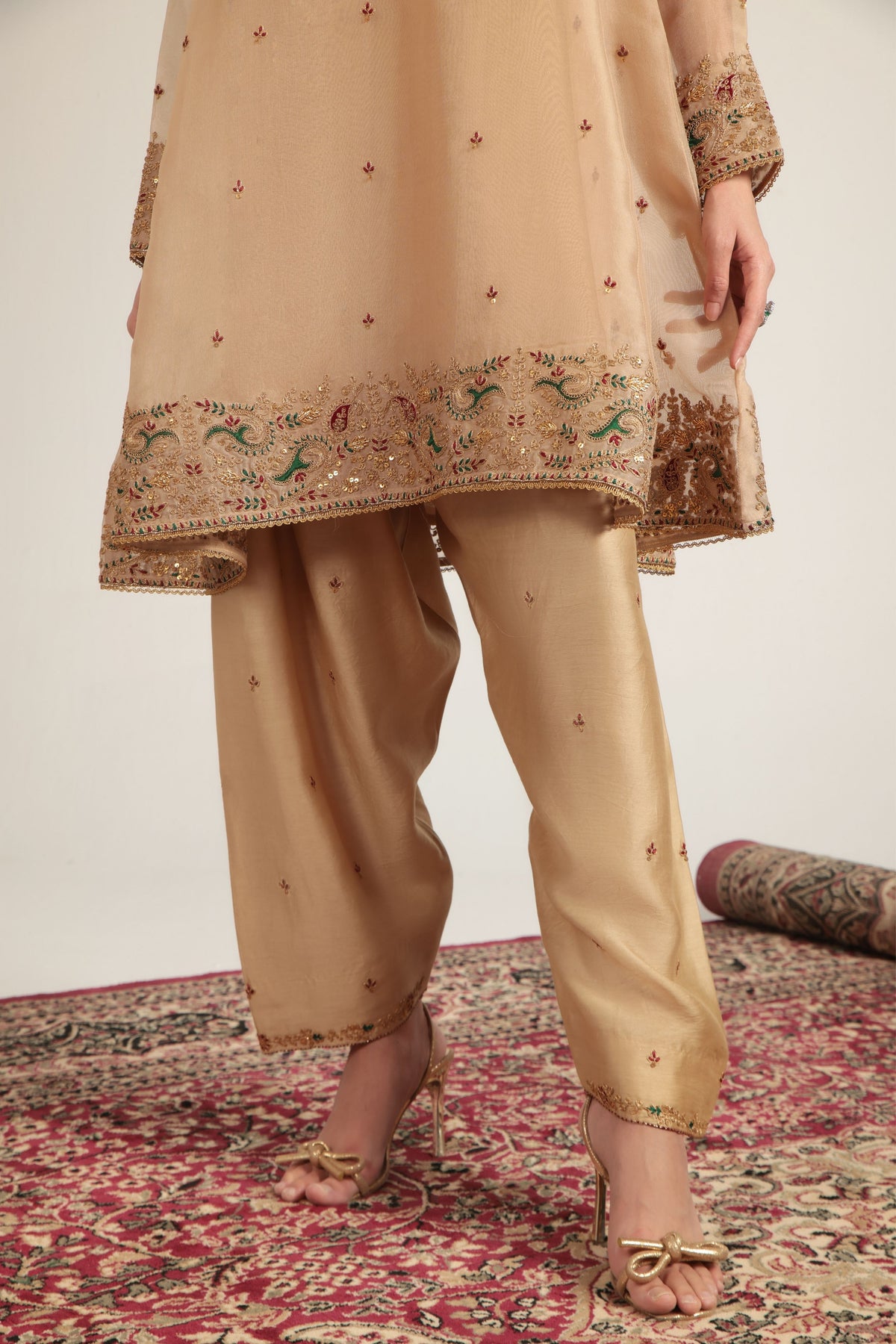 Ivory Short Pheran Kurta Set