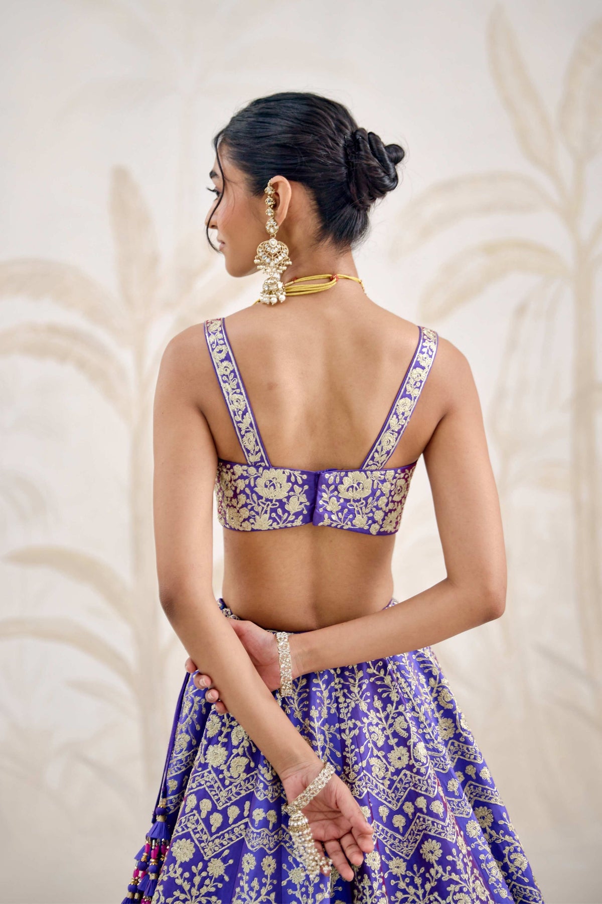 Purple Blue Lehenga Set
