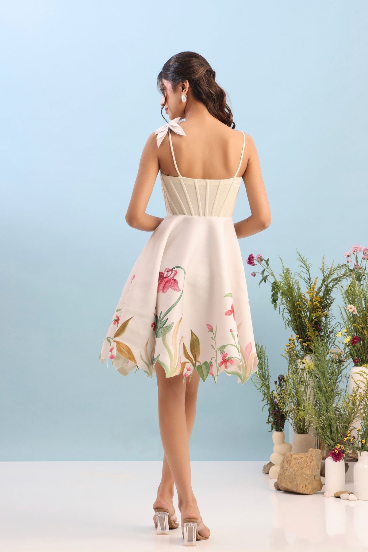Corset Body Short Printed Dress