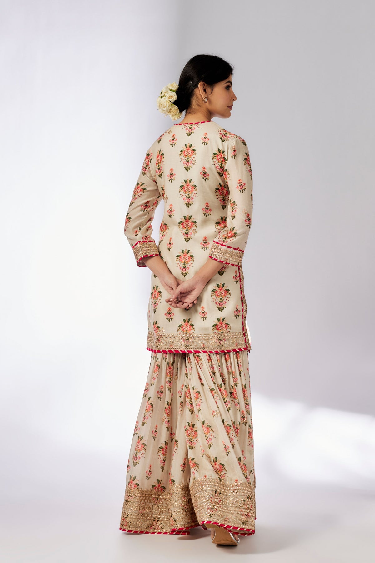 Ivory Sadhna Sharara Set