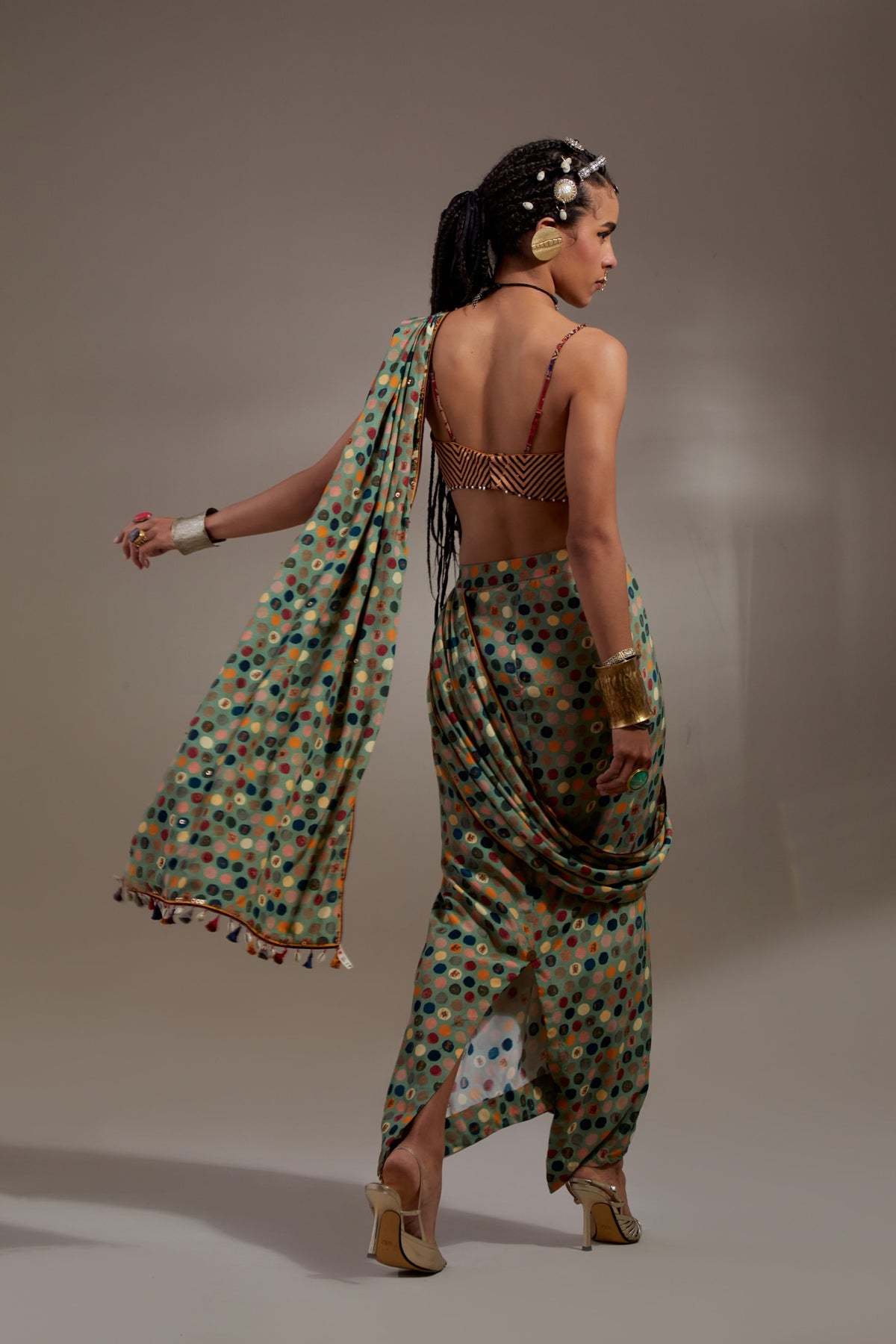 Soma Draped Saree Set