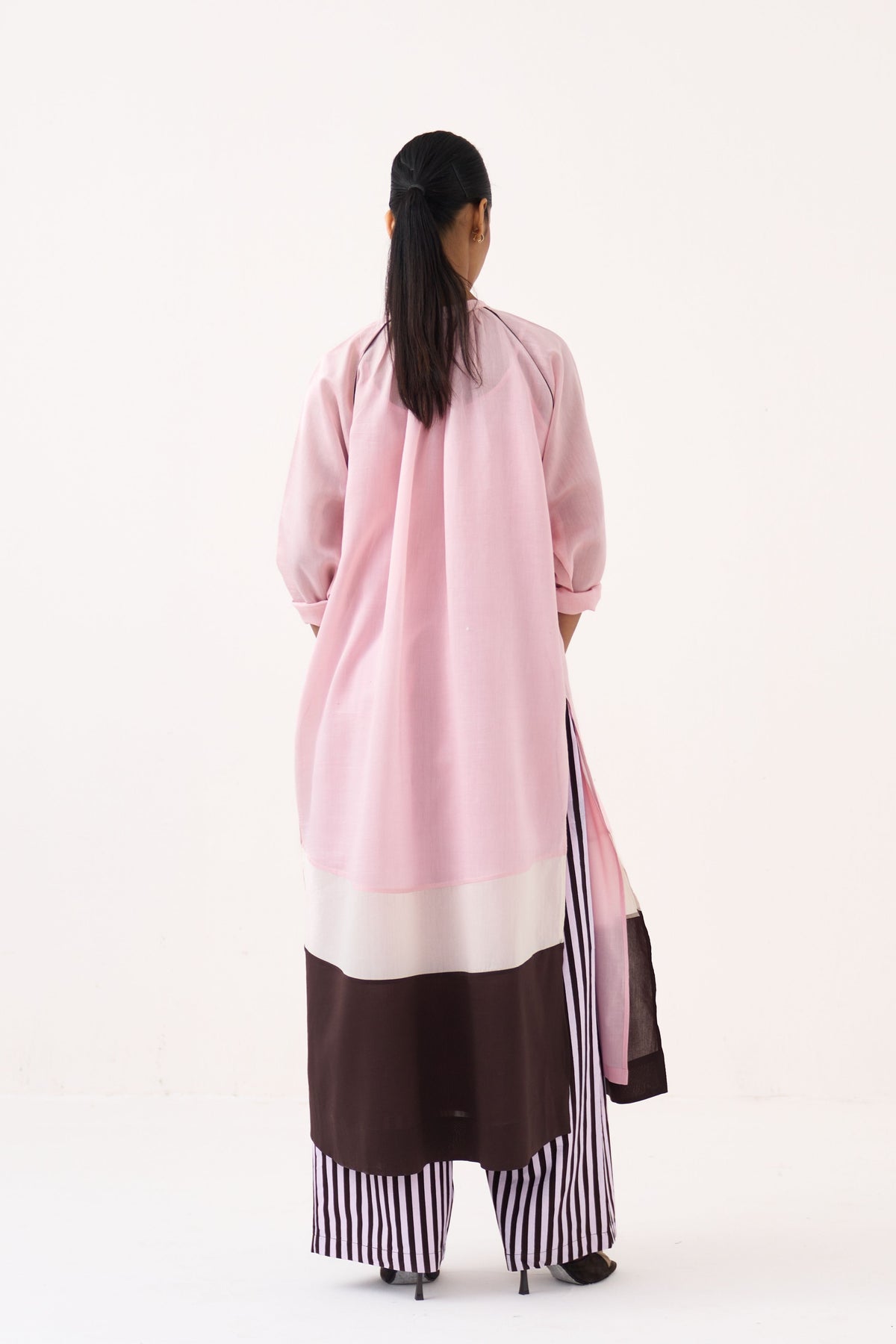 Panel Gather Neck Tunic Set