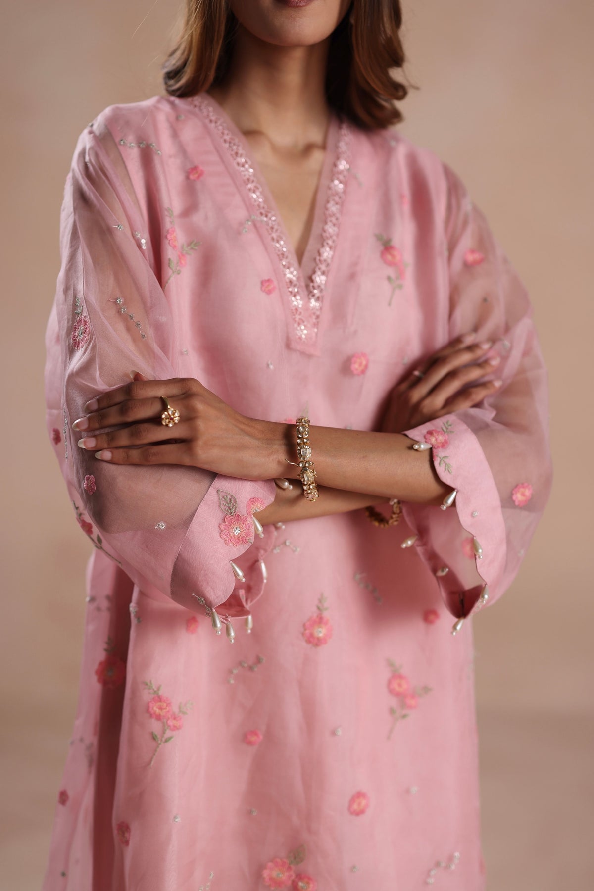 Sareena Pink Kurta Set