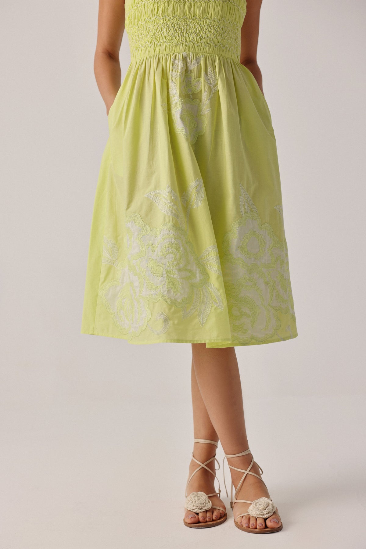 Lime Hazel Midi Dress