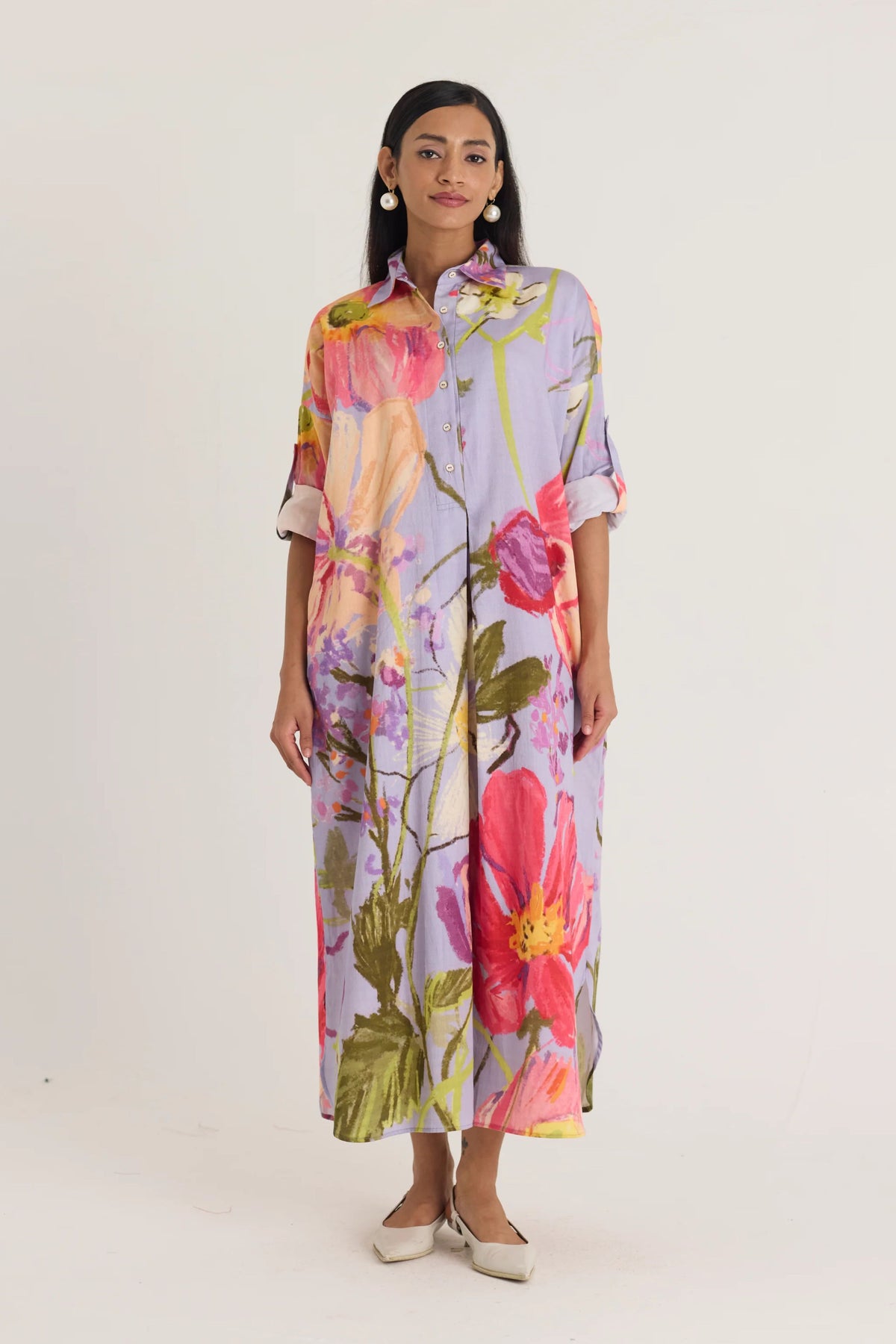 Dolly Purple Shirt Dress