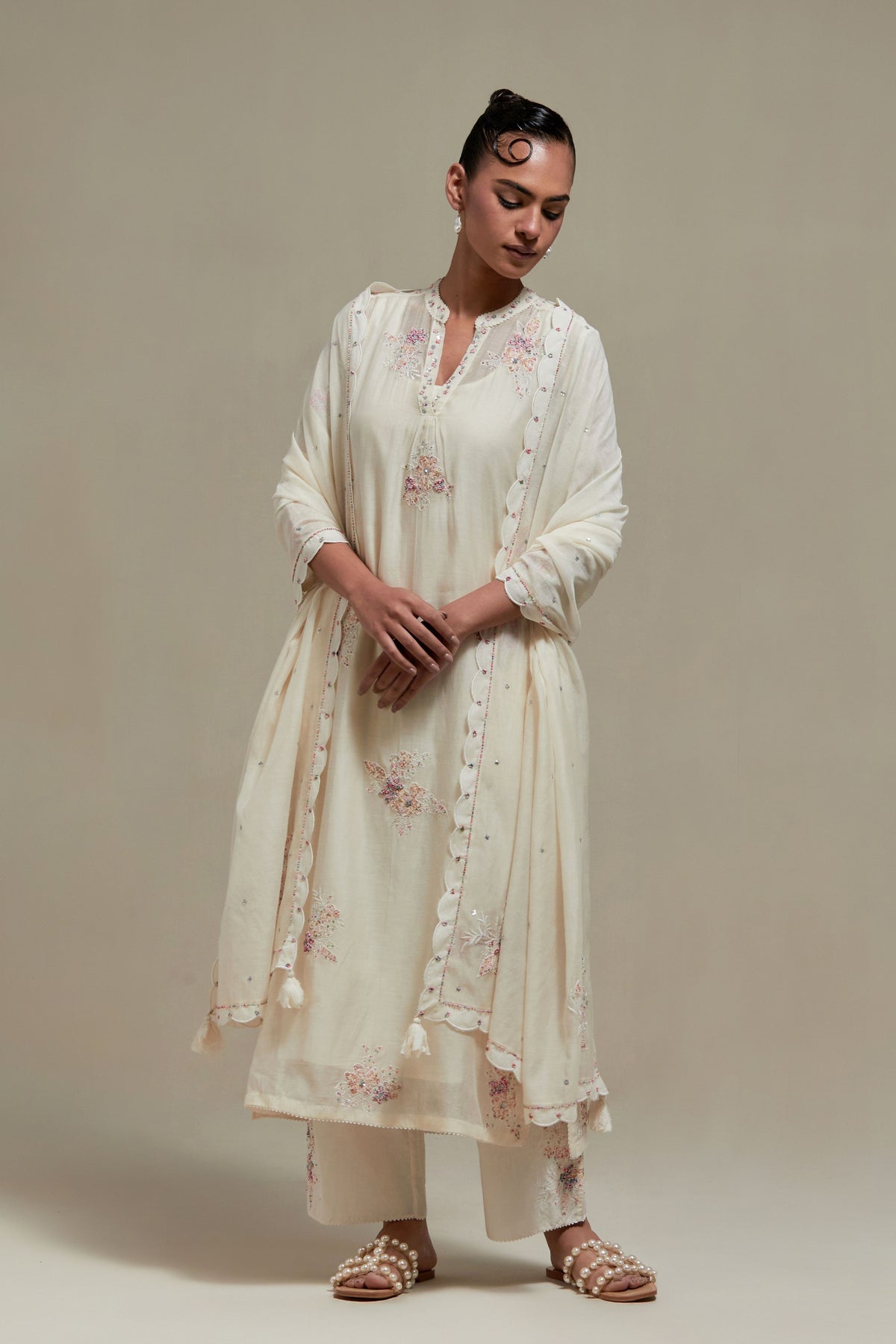 Pink Cotton Kurta Set