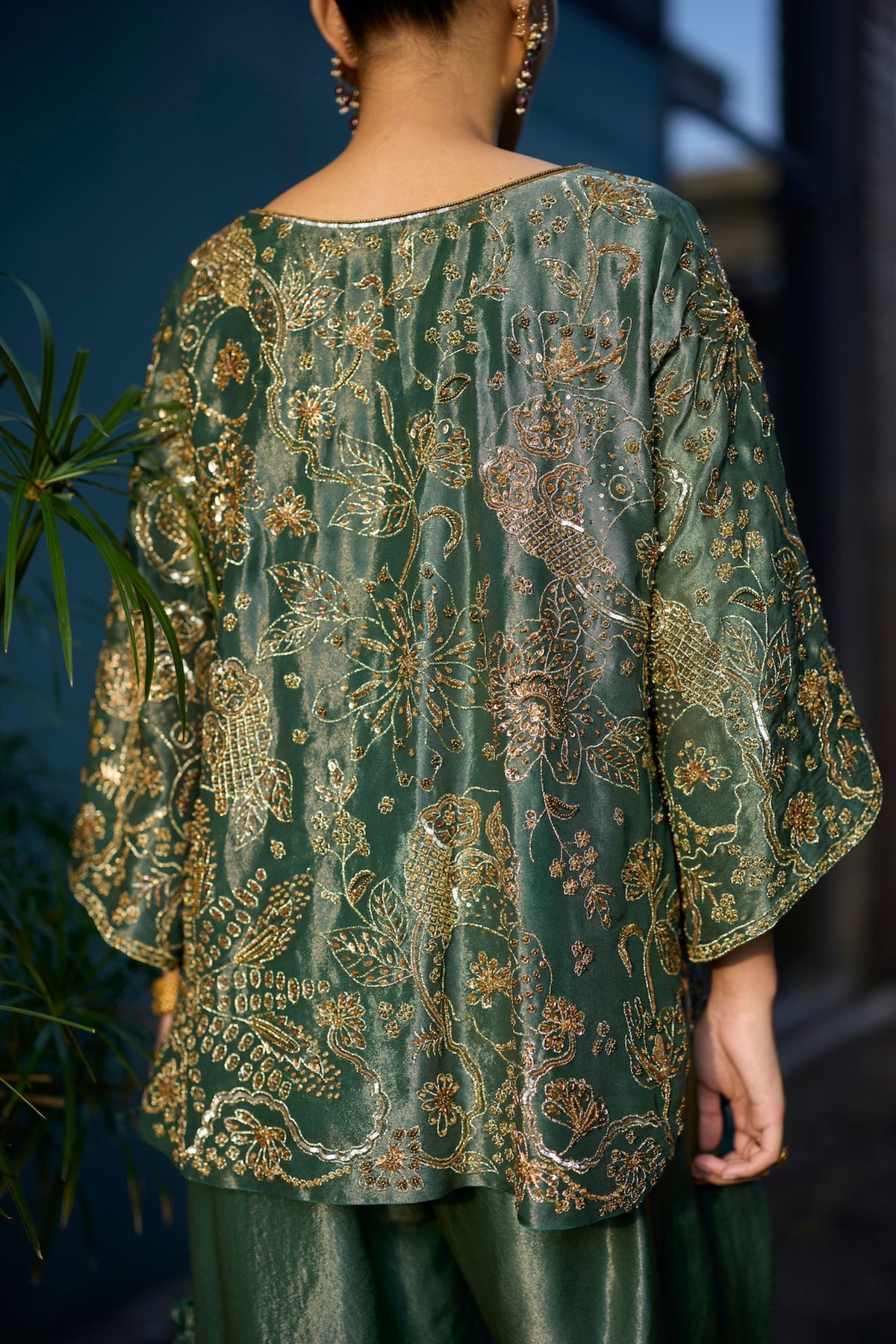 Teal Nimrat Tunic Set