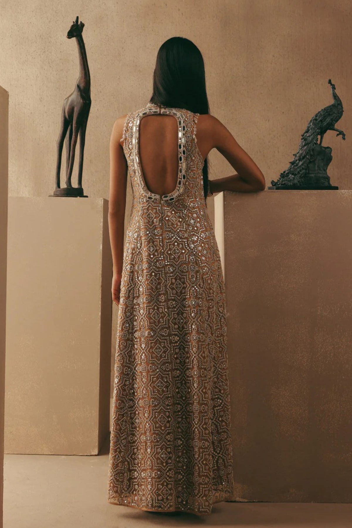 Mirror Work Long Gown