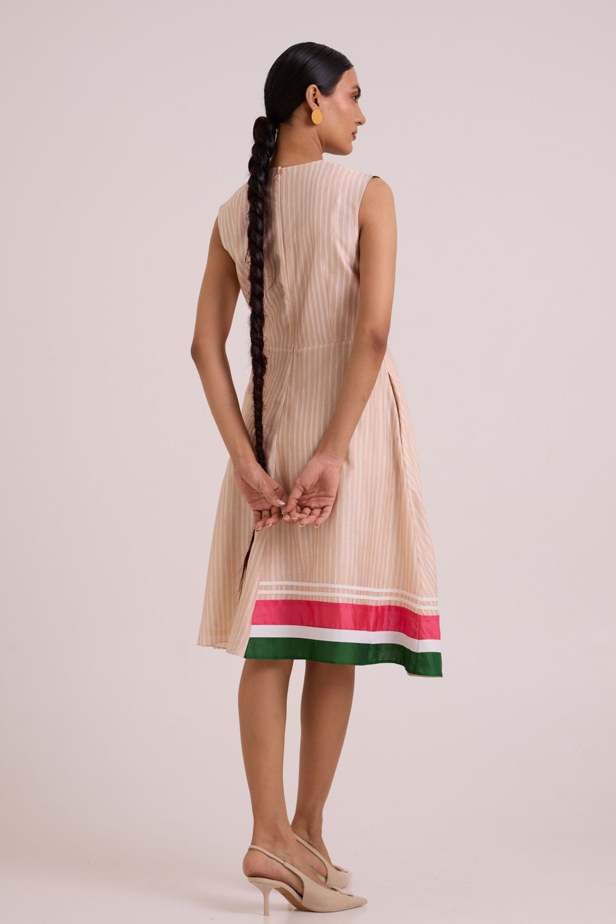 Bambi Almond Striped Cruise Dress