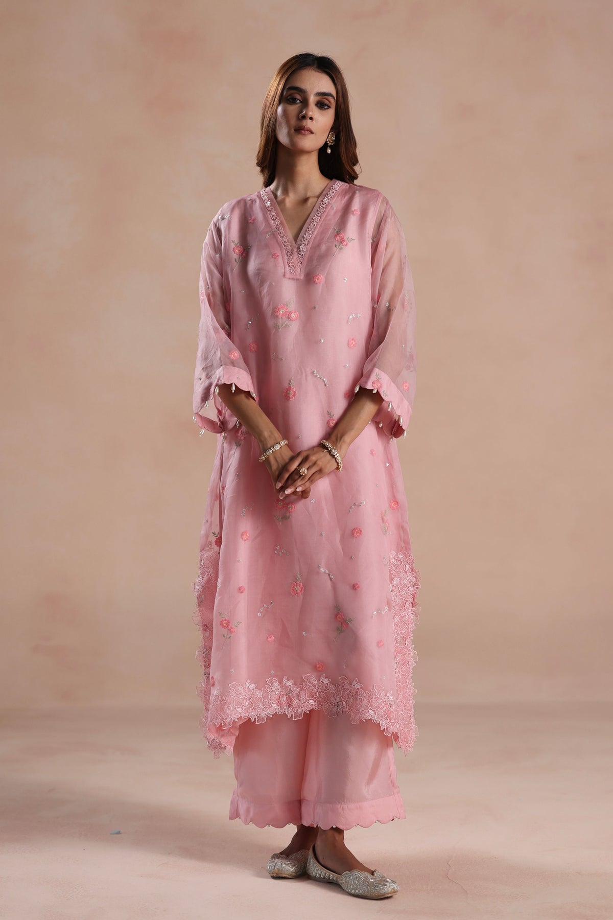 Sareena Pink Kurta Set