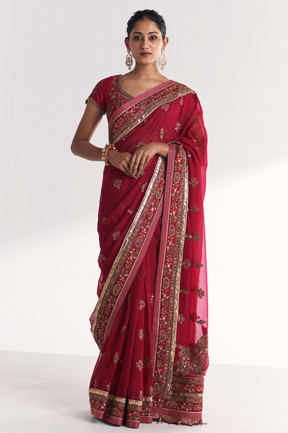 Gauri Magenta Pink Saree