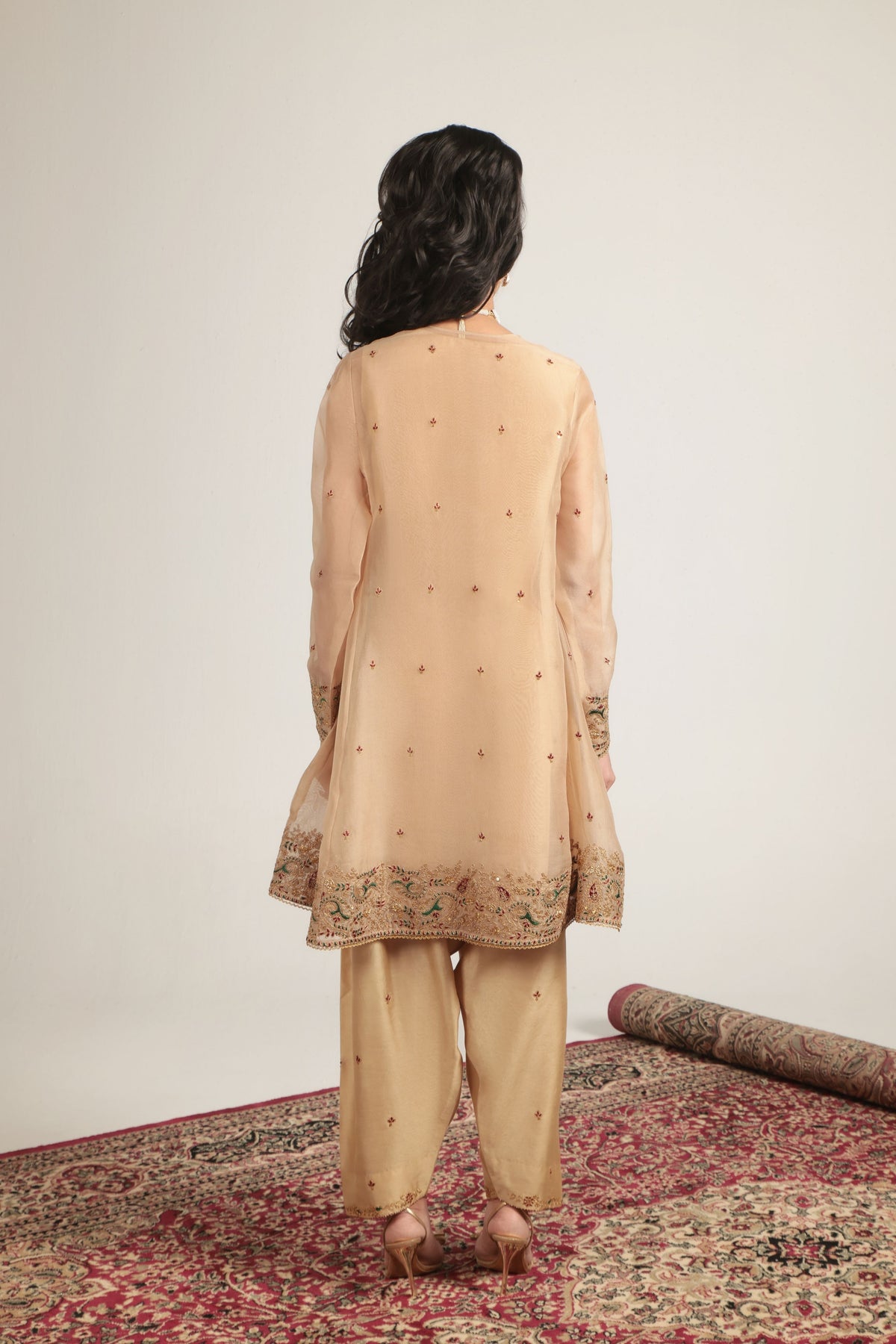 Ivory Short Pheran Kurta Set