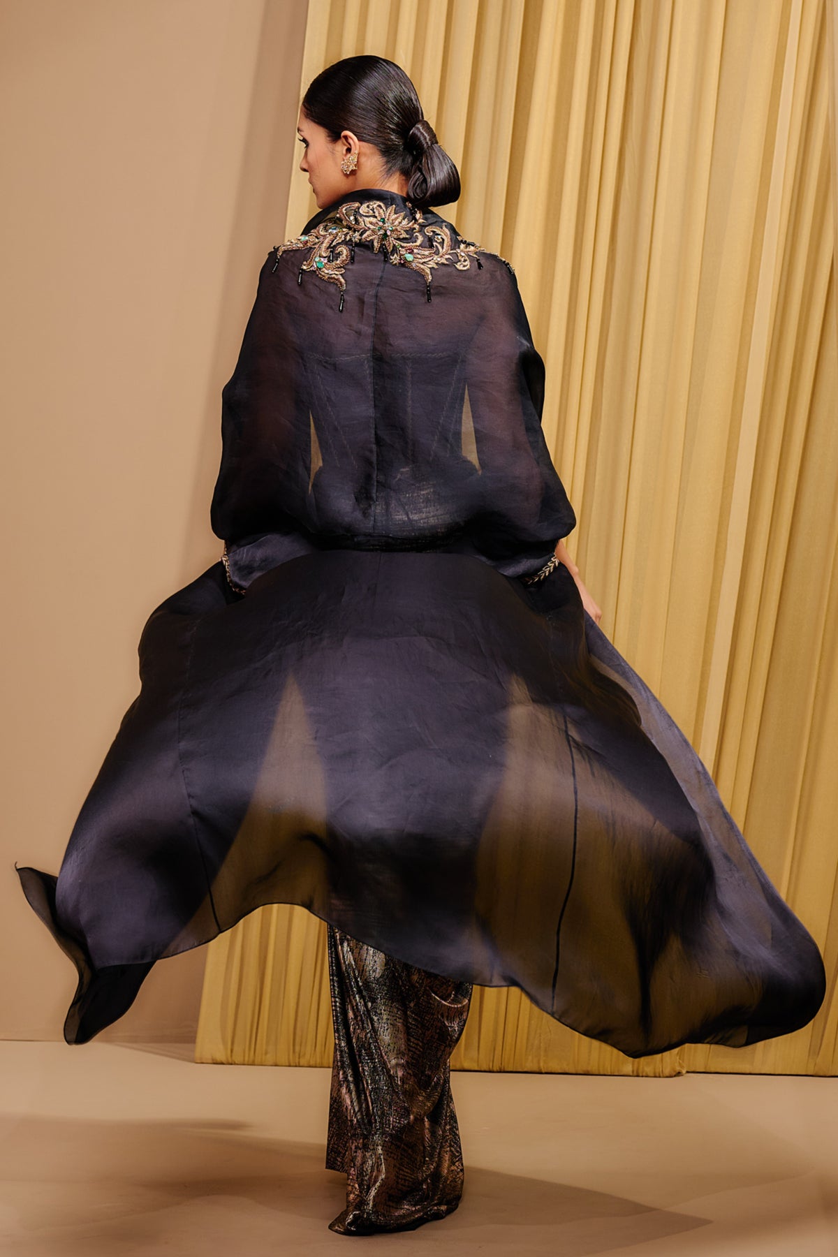Corset, Drape And Cape Co-ord Set