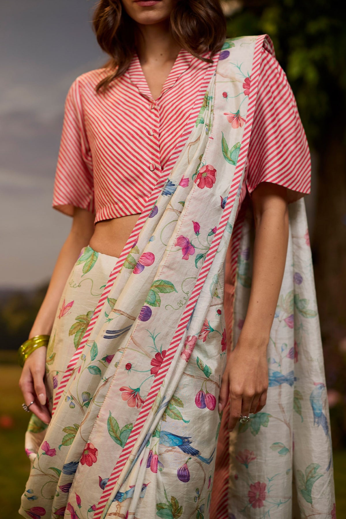 Fig n Fable Ivory Saree