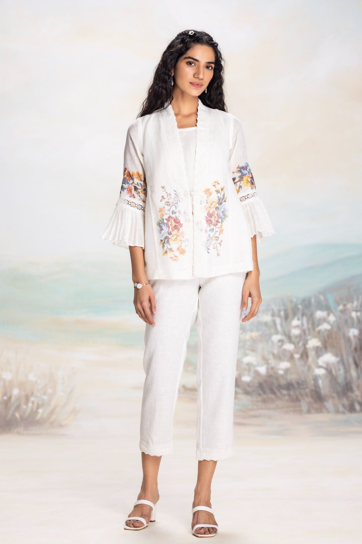 Vintage Rosa Tree Swan Jacket Set