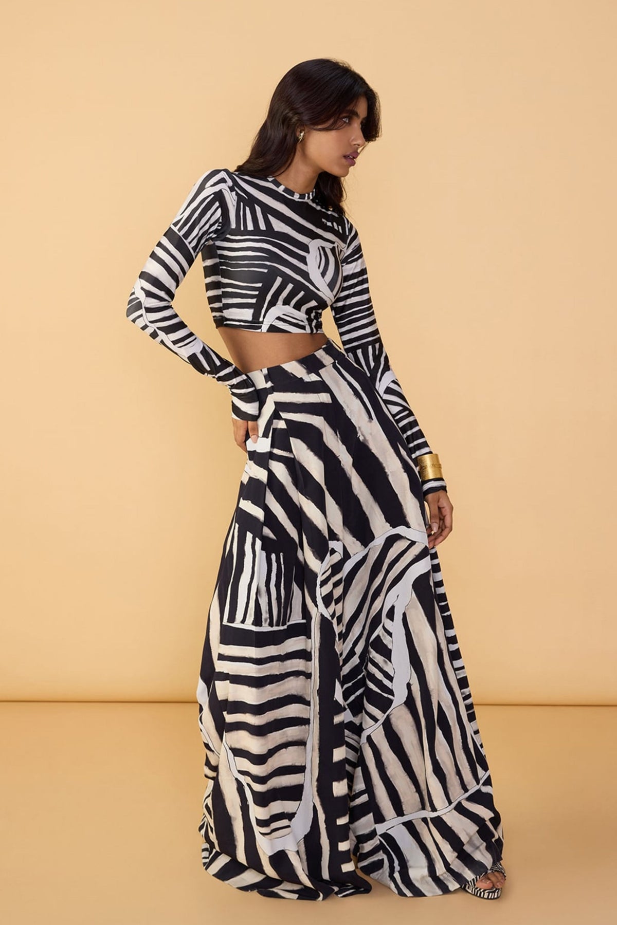 Black White Stripe Gigi Blouse
