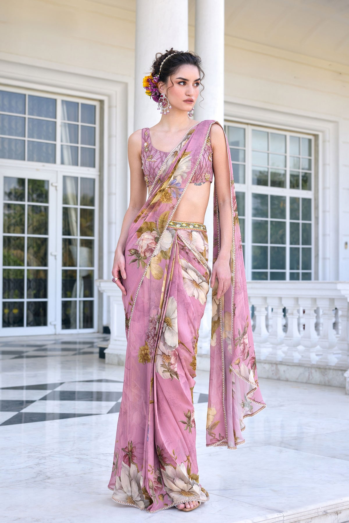 Keisha Draped Saree Set
