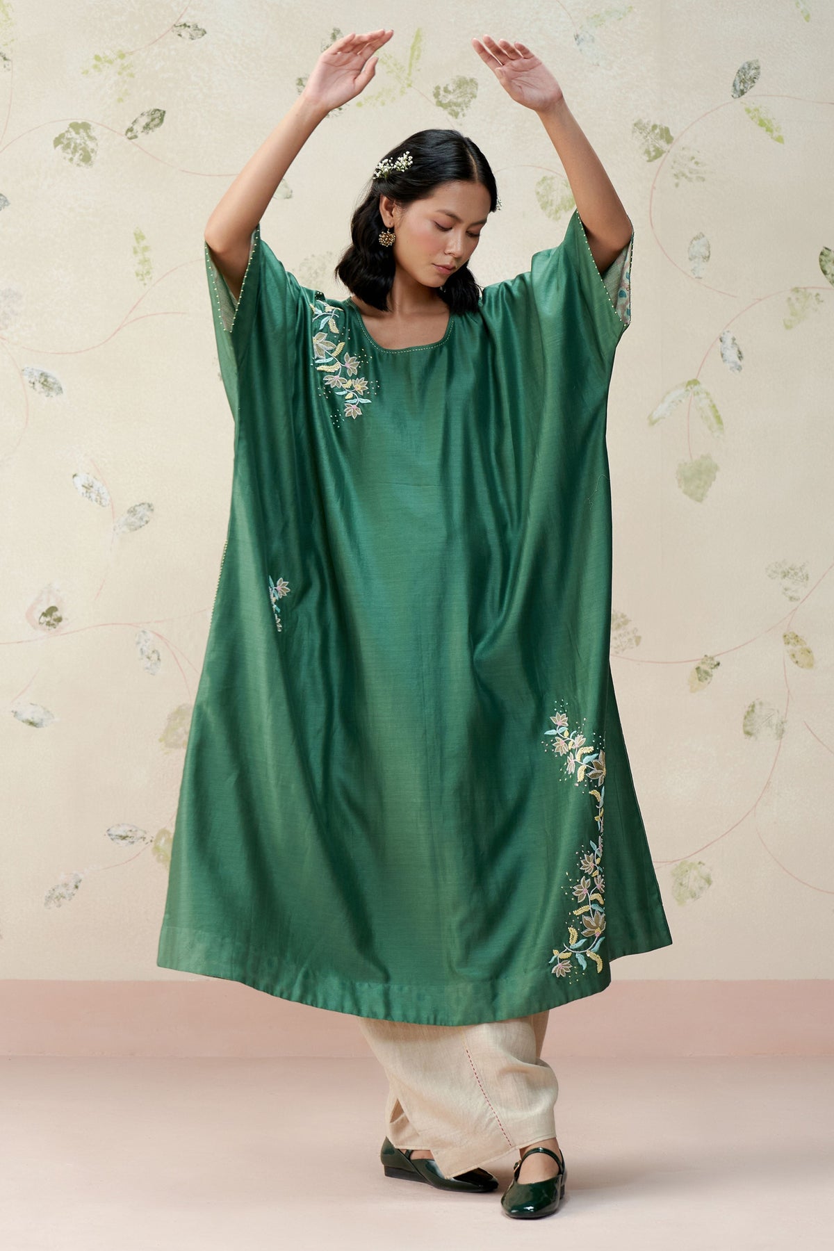 Eve Deep Sea Green Kaftan