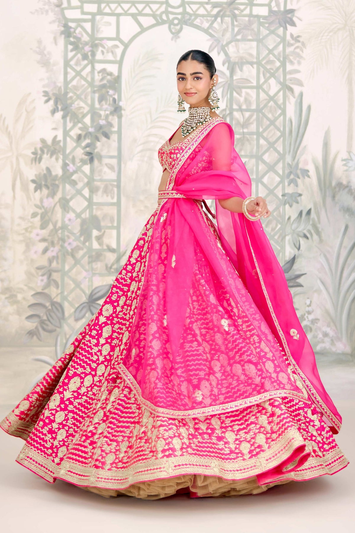 Fuchsia Pink Lehenga Set