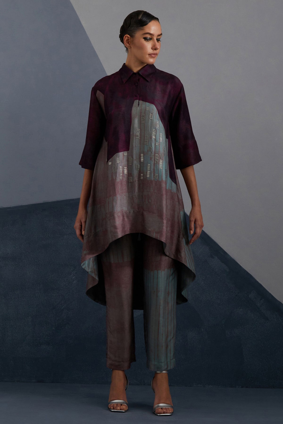 Omen Aubergine & Teal Tunic Set