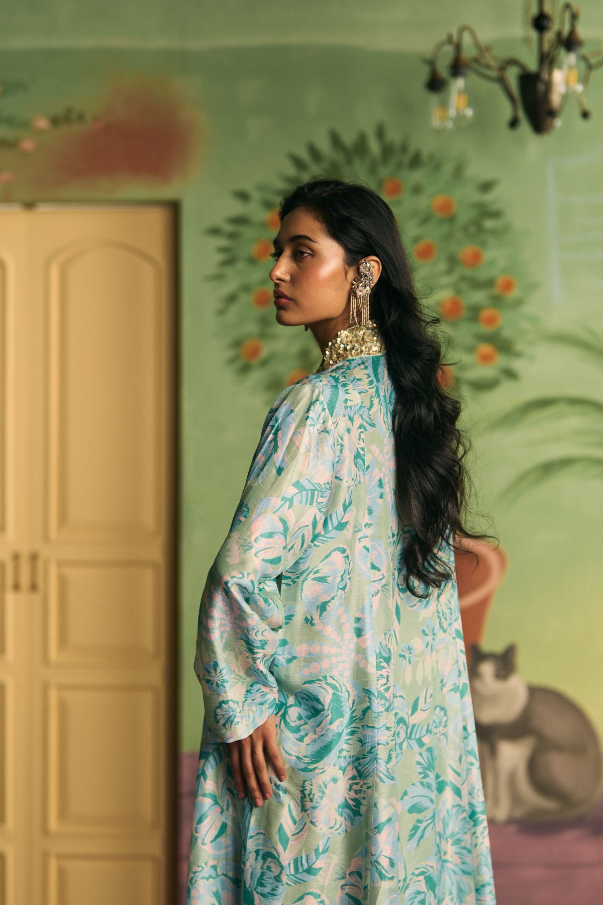 Mint Aqua Reverie Kaftan