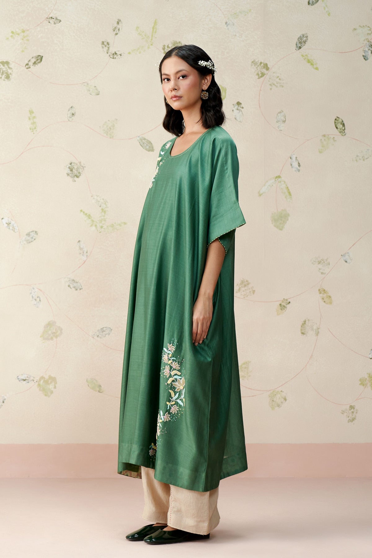 Eve Deep Sea Green Kaftan