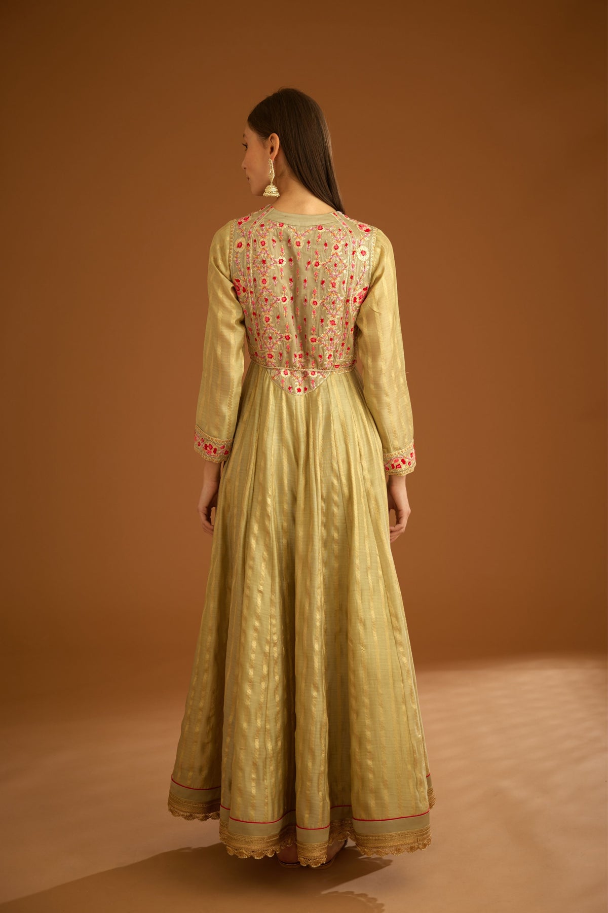 Neutral Anarkali set