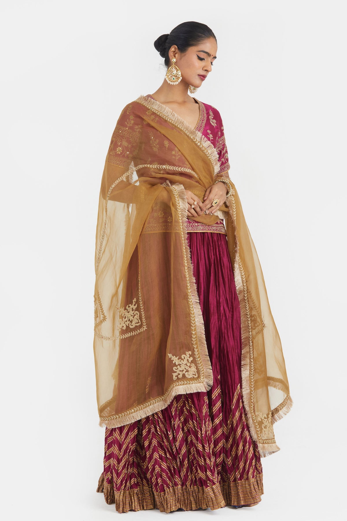 Deep Fuchsia Lehenga Set