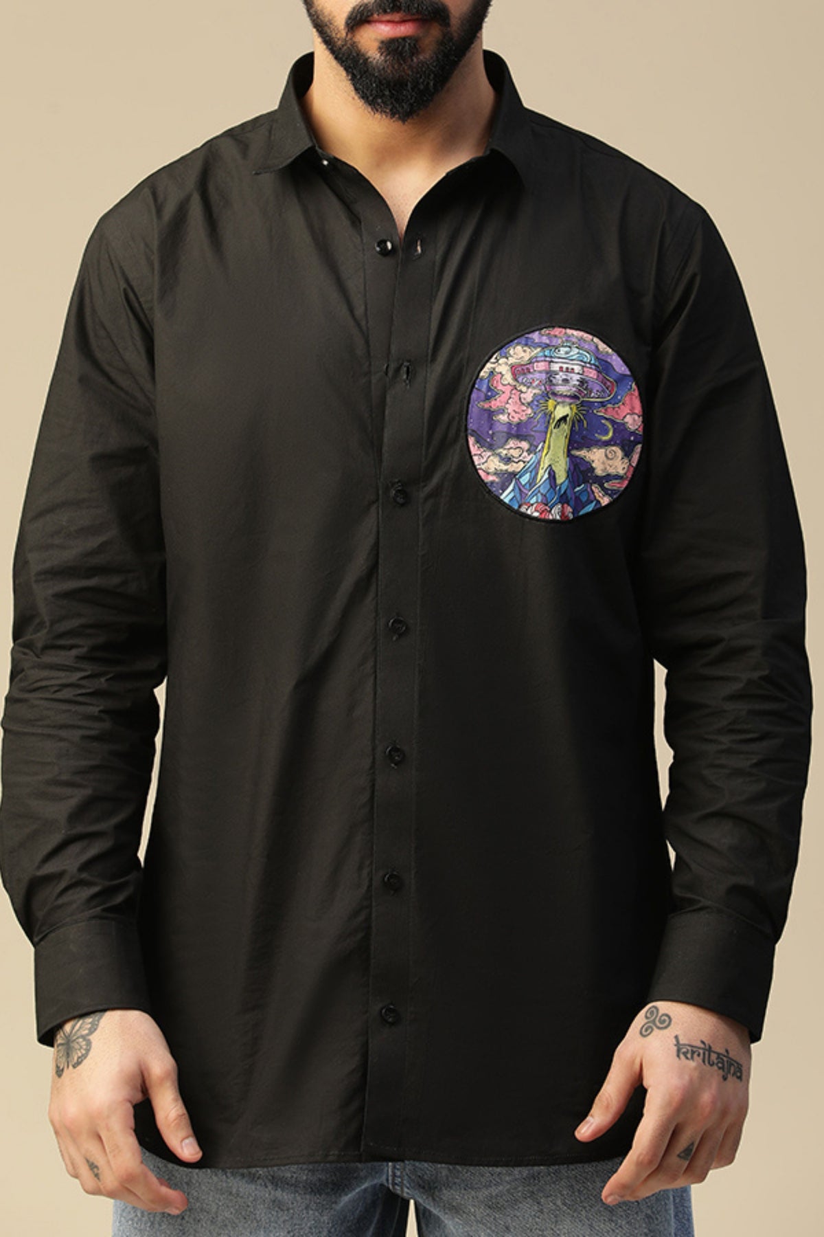 Handpainted Ufo Abduction Shirt