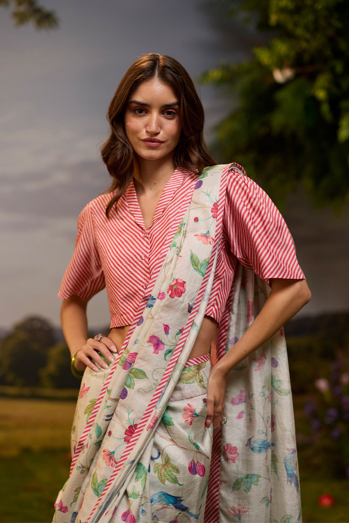 Fig n Fable Ivory Saree