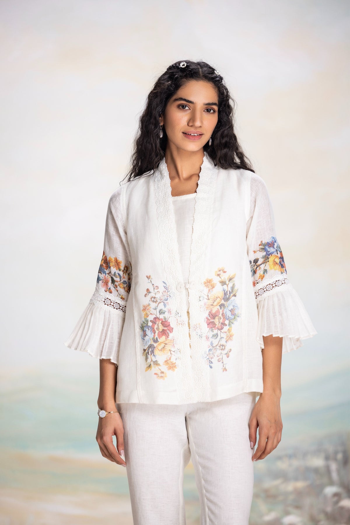 Vintage Rosa Tree Swan Jacket Set
