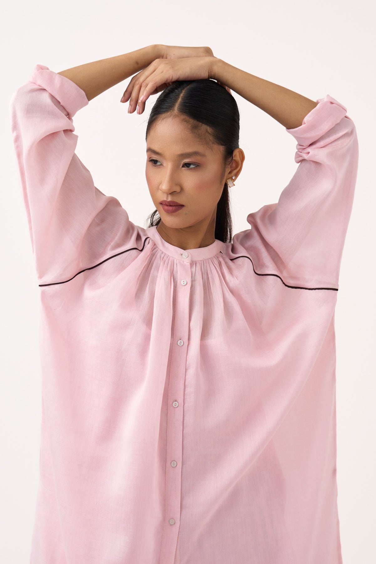 Panel Gather Neck Tunic Set