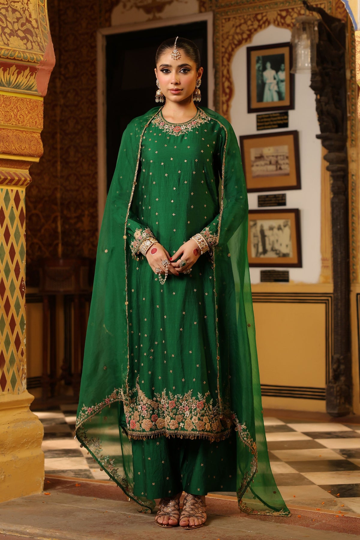 Ahista Green Mayur Kurta Set