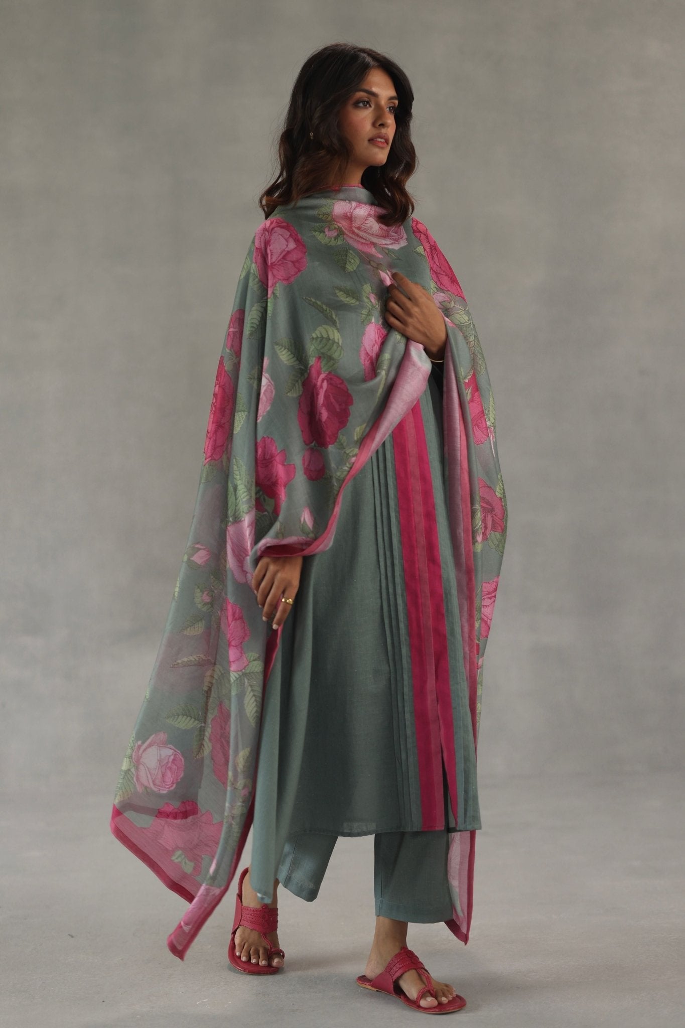 Tuberose Kurta Set - Roza Pret - Elahe