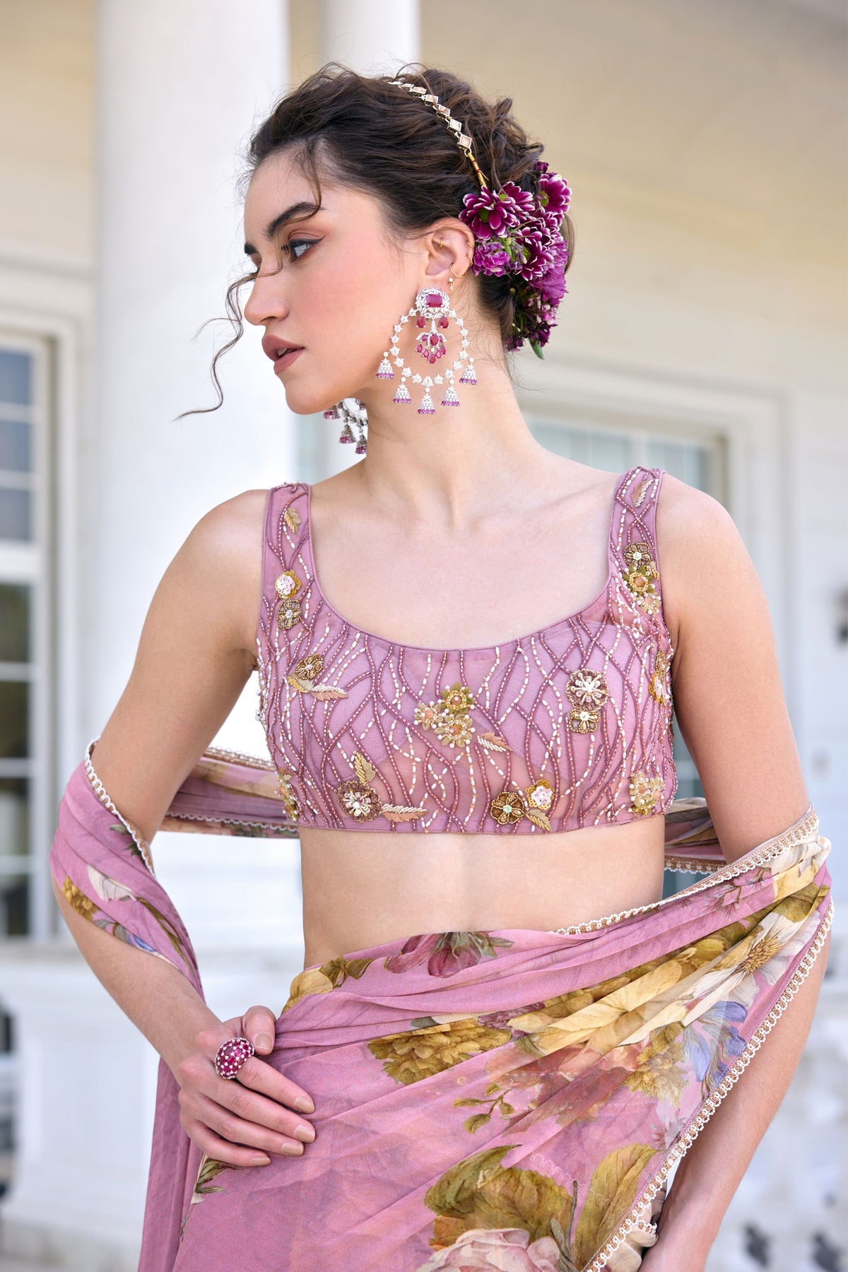 Keisha Draped Saree Set