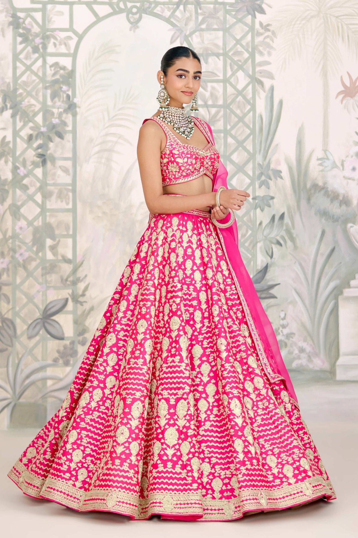 Fuchsia Pink Lehenga Set