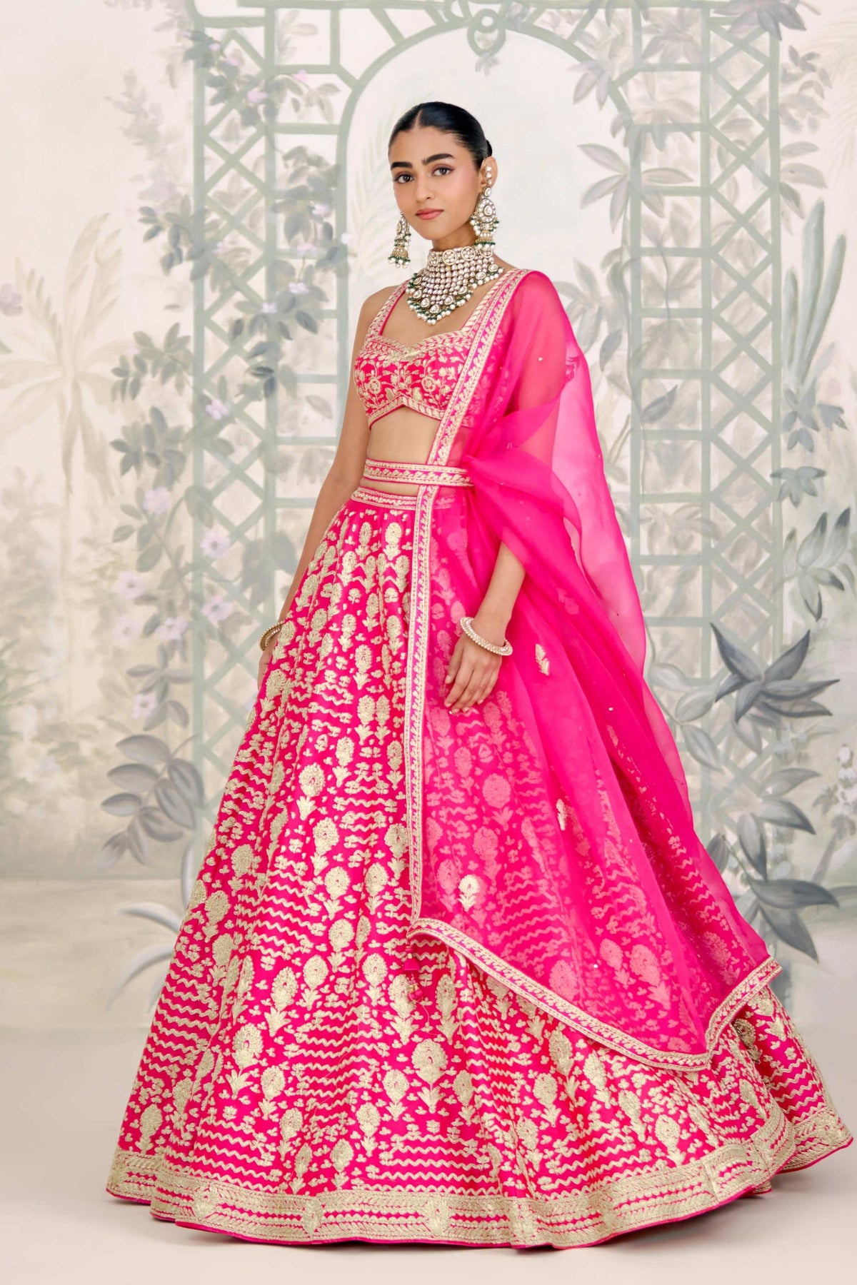 Fuchsia Pink Lehenga Set